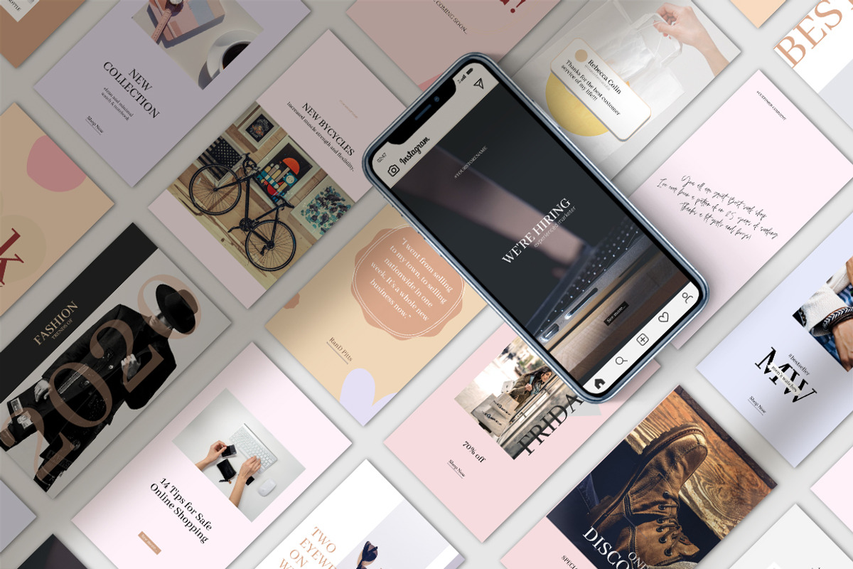 Online Shop Template PS CANVA, a Social Media Template by goodesign (Photo 3 of 9)