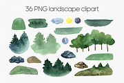 Green forest and mountain bundle PNG, an Illustration by Anntre (Thumbnail 3 of 8)