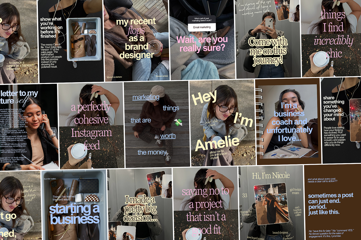 Aesthetic IG Carousel Templates, a Social Media Template by My Social Boutique (Photo 1 of 7)