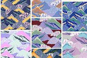 Mountains seamless vector set, a Pattern Graphic by PatternsBlooming (Thumbnail 10 of 11)