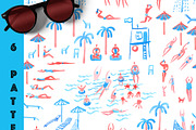 Beach club. Watercolor bundle, a Pattern Graphic by Anyuka (Thumbnail 2 of 3)
