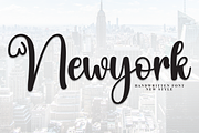Newyork | Script Font, a Handwritten Font by Scratchones (Thumbnail 1 of 8)