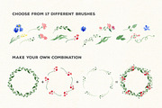 Wreath Brushes for Illustrator, a Brush Add-On by Olga Proz (Thumbnail 3 of 5)