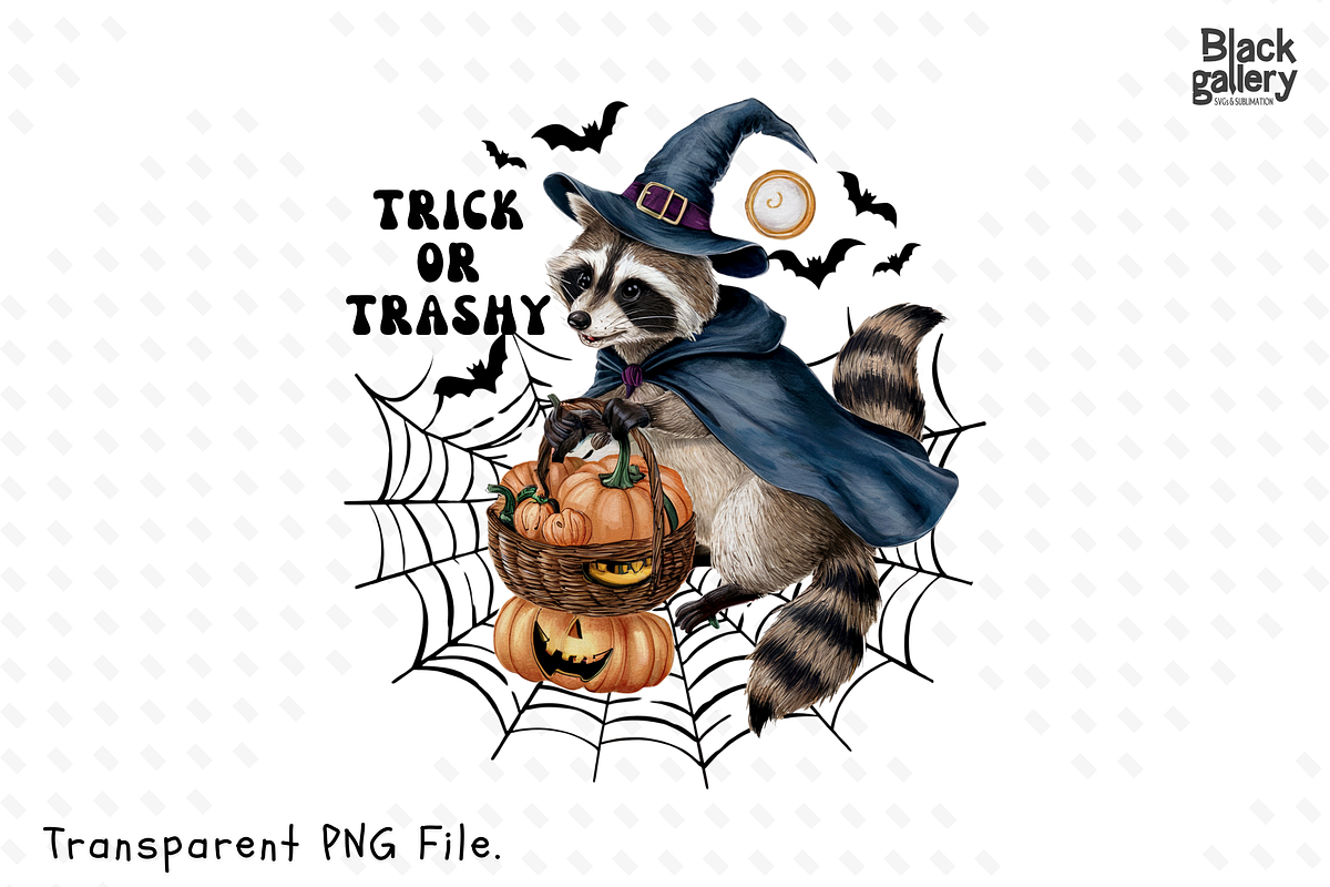 Vintage Halloween Raccoon PNG, a Graphic by Clipart Bloom