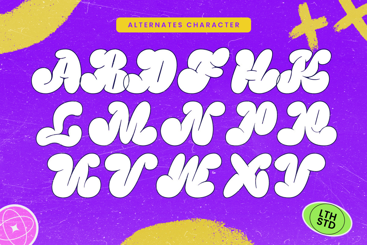 Fancy Quotes - Bubble Display Font, a Handwritten Font by Letterhend Studio (Photo 7 of 13)
