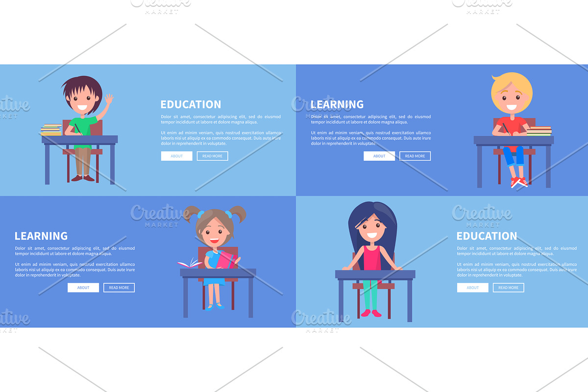 Education and Learning Template, an Education Illustration by robuart ...