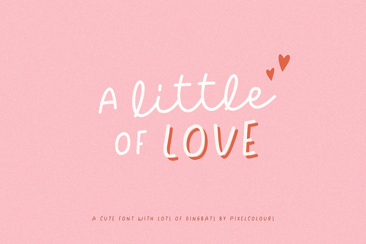 Script Font Duo A little of Love, a Script Font by pixelcolours (Photo 1 of 10)
