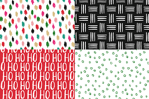 Glam Holiday Seamless Patterns