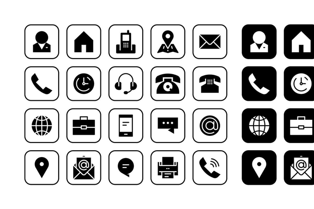 Business card contact icon, an Icon by Volyk (Photo 7 of 11)