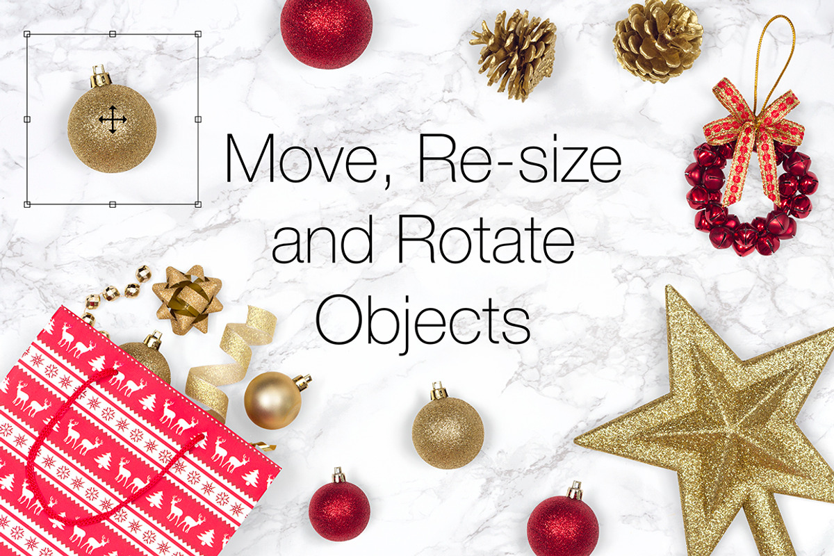 Christmas Scene Creator - Top View, a Product Mockup by Pixomize (Photo 2 of 6)