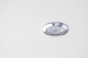 Small led spotlight illuminating white ceiling, an Architecture Photo by Antonio Gravante Market