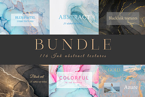 Abstract fluid Ink Textures Bundle