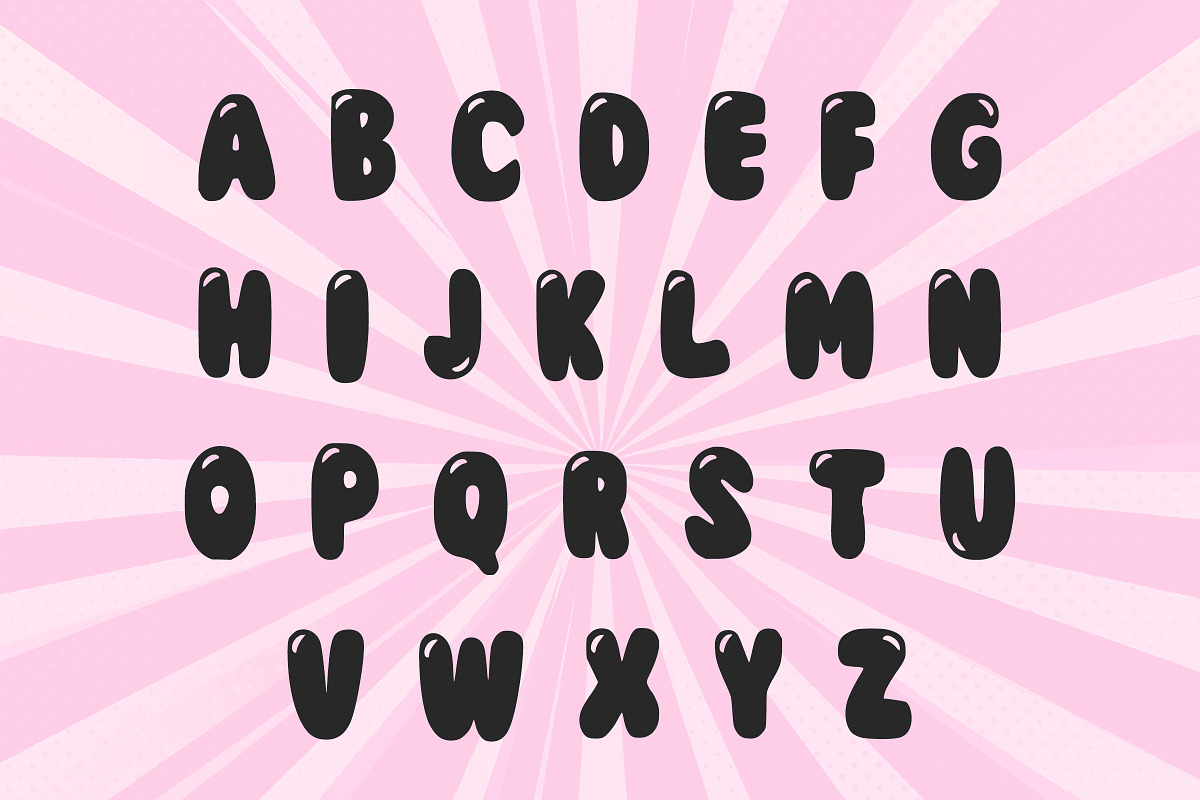 Water Bubble – Cartoon Display Font, a Handwritten Font by Fourteen Letter (Photo 5 of 6)