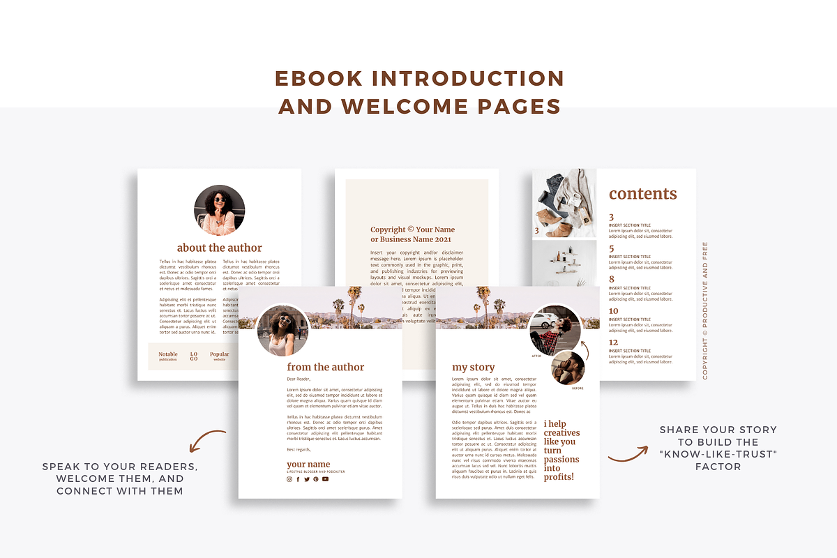 Canva E-book Template | 80+ Pages, a Magazine Template by ProductiveandFree (Photo 6 of 23)