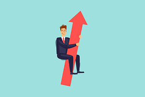 Businessman and arrow