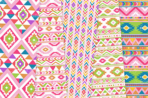 Colorful Boho Seamless Patterns