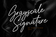 Grayscale Signature, a Script Font by Suby Studio (Thumbnail 1 of 6)