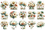 Spring Daisy Flower Clipart, an Illustration by OK Design (Thumbnail 2 of 6)