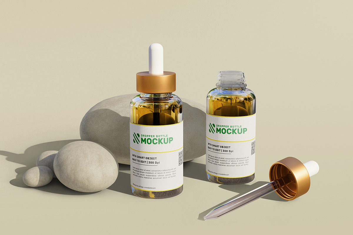 Dropper Bottle Packaging Mockup, a Packaging Mockup by Artlogs (Photo 2 of 4)