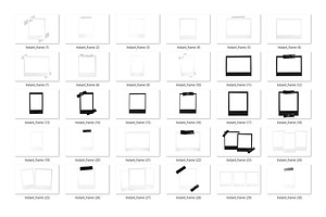 30 Instant Film Border Overlay HQ