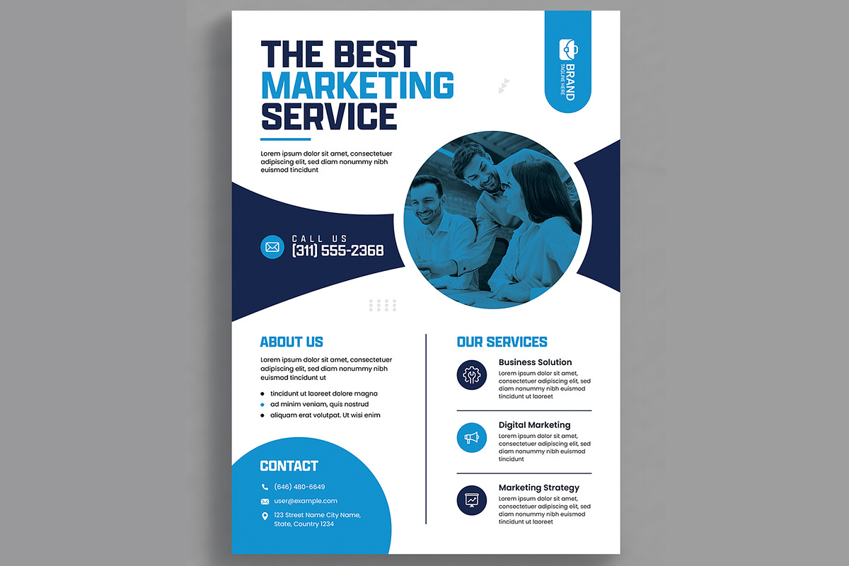 Simple Corporate Flyer Layout, a Flyer Template by ContestDesign (Photo 2 of 2)