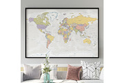 Vector World Map - Large&Detailed, an Illustration by PorcuPen Works (Thumbnail 9 of 9)