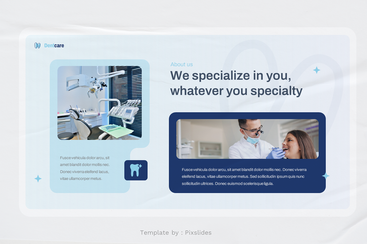 Dental Care and Clinic PowerPoint, a Presentation Template by Pixslides (Photo 6 of 8)