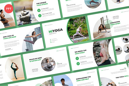 Hiyoga - Yoga Class Powerpoint, a Presentation Template by kerismaker