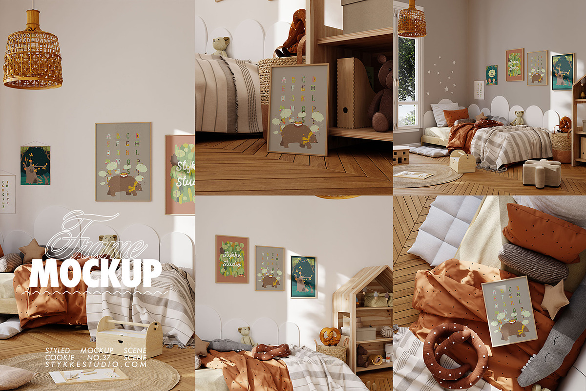 COOKIE | kids room frame mockup, a Household Mockup by Stykke Studio (Photo 3 of 9)