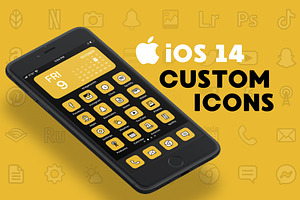 Bold iOS 14 iPhone Custom App Icons