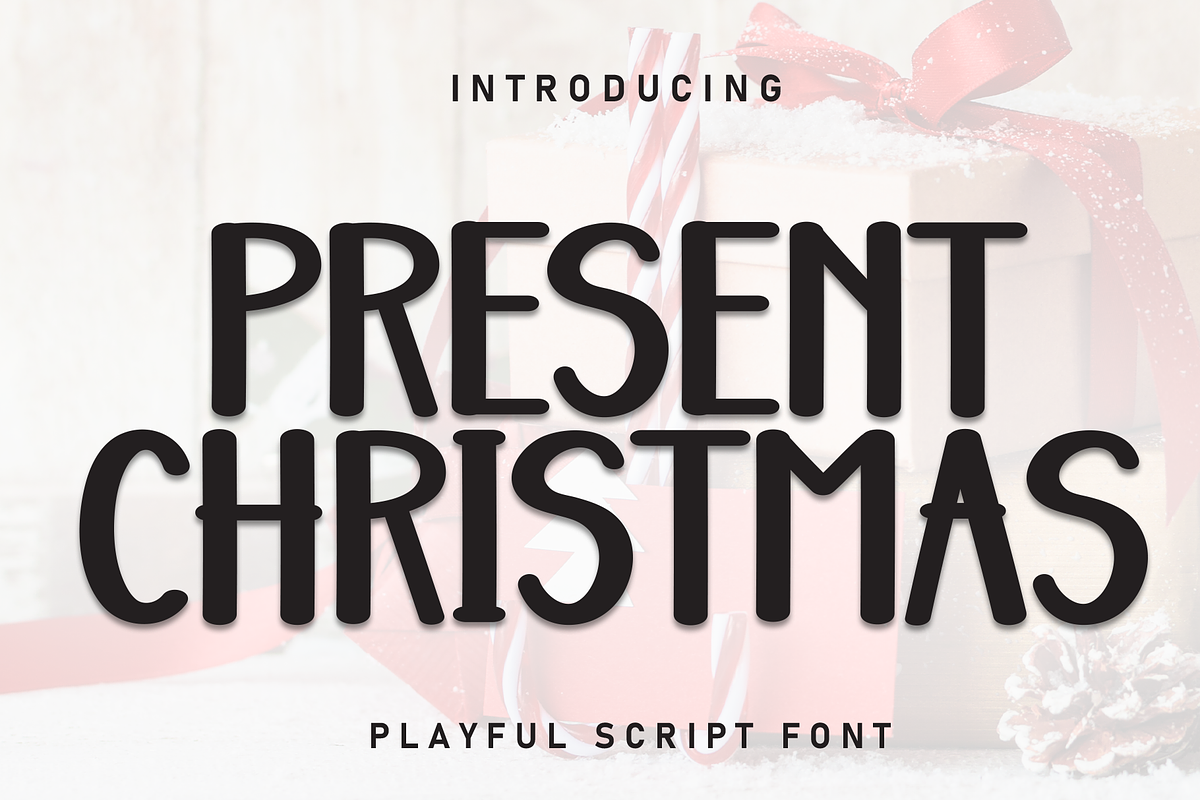 Present Christmas | Script Font, a Handwritten Font by Scratchones (Photo 1 of 8)