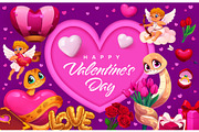Paper cut valentine holiday banner, an Illustration by Buch&Bee (Thumbnail 2 of 3)