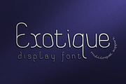 Exotique display font, a Font by akrtype (Thumbnail 1 of 9)