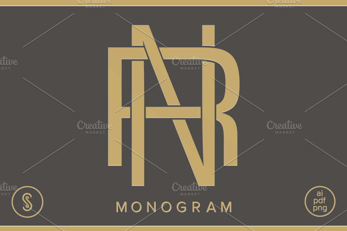 NR Monogram RN Monogram, an Illustration by Shuler Studio