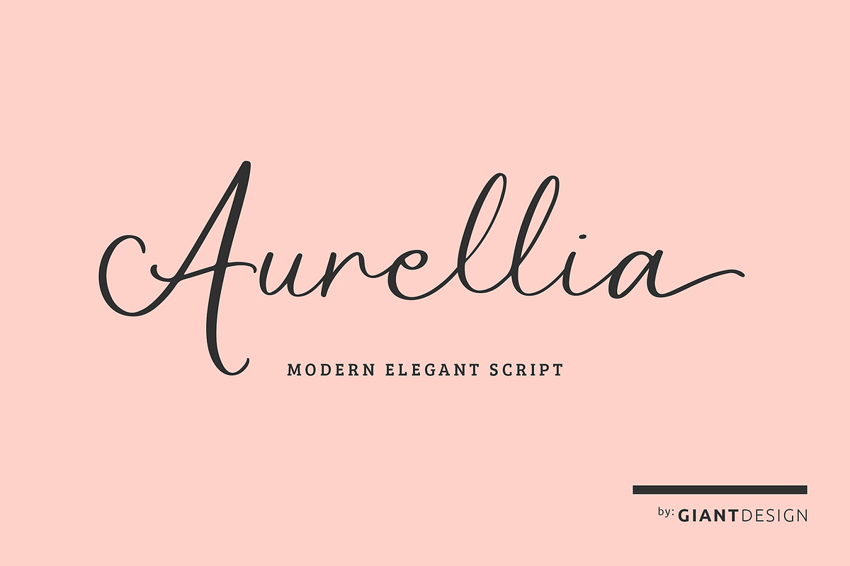 Aurellia Elegant Modern Script Font, a Script Font by Giant Design (Photo 1 of 10)