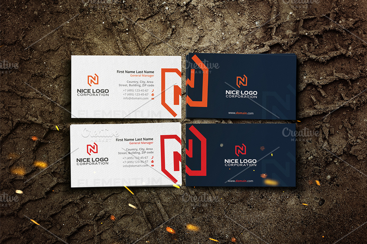 n letter business card, a Business Card Template by Indigo Graphic Shop (Photo 4 of 4)