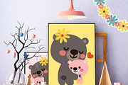 Mama Bear Digital Clip Art, a Seasonal Illustration by Cozy Cat Design (Thumbnail 5 of 10)