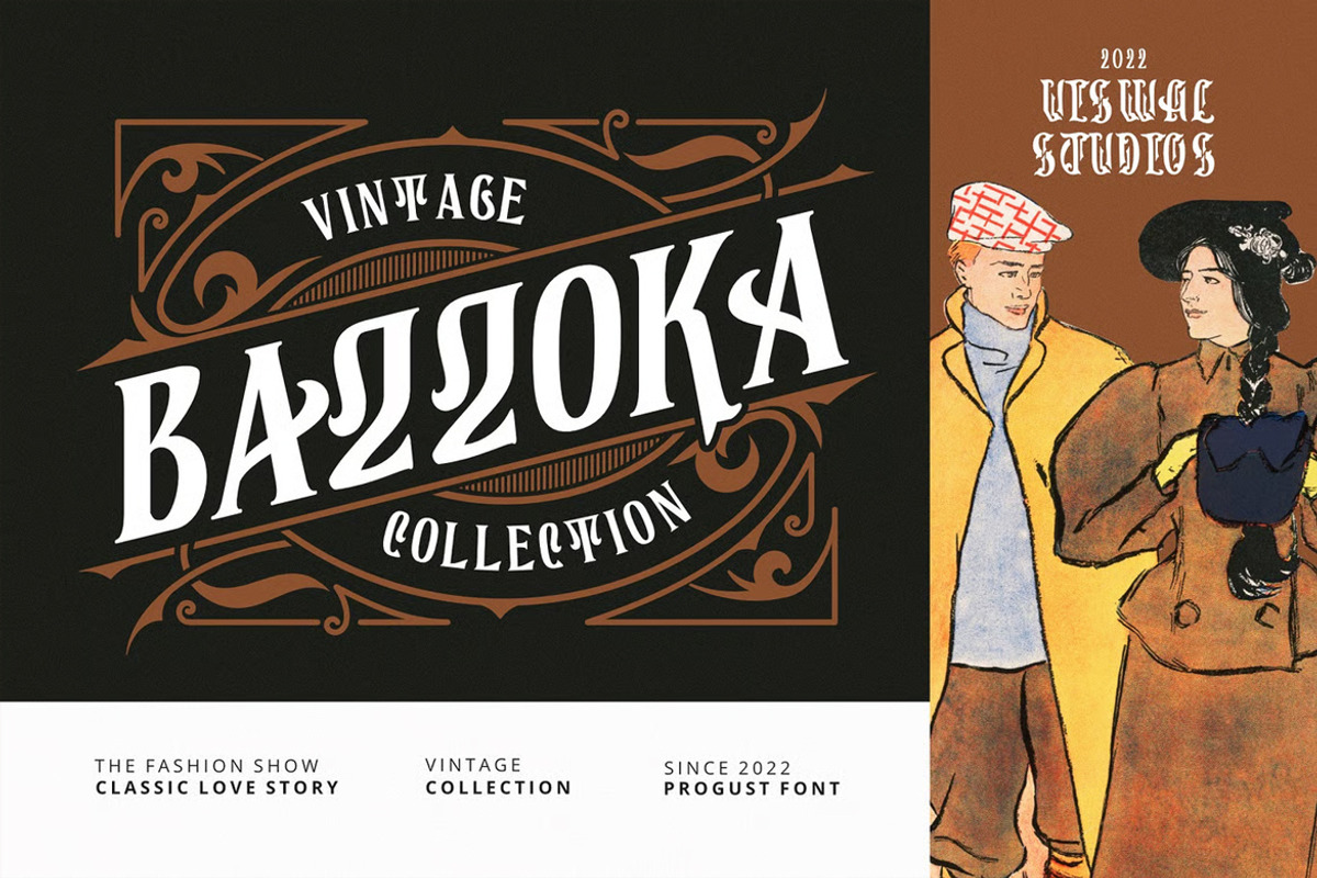 Progust - Vintage Font, a Blackletter Font by Viswal Studio (Photo 4 of 6)