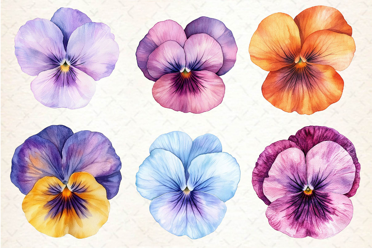 Viola Flower Bloom Clipart, an Illustration by Dream Creation (Photo 5 of 6)