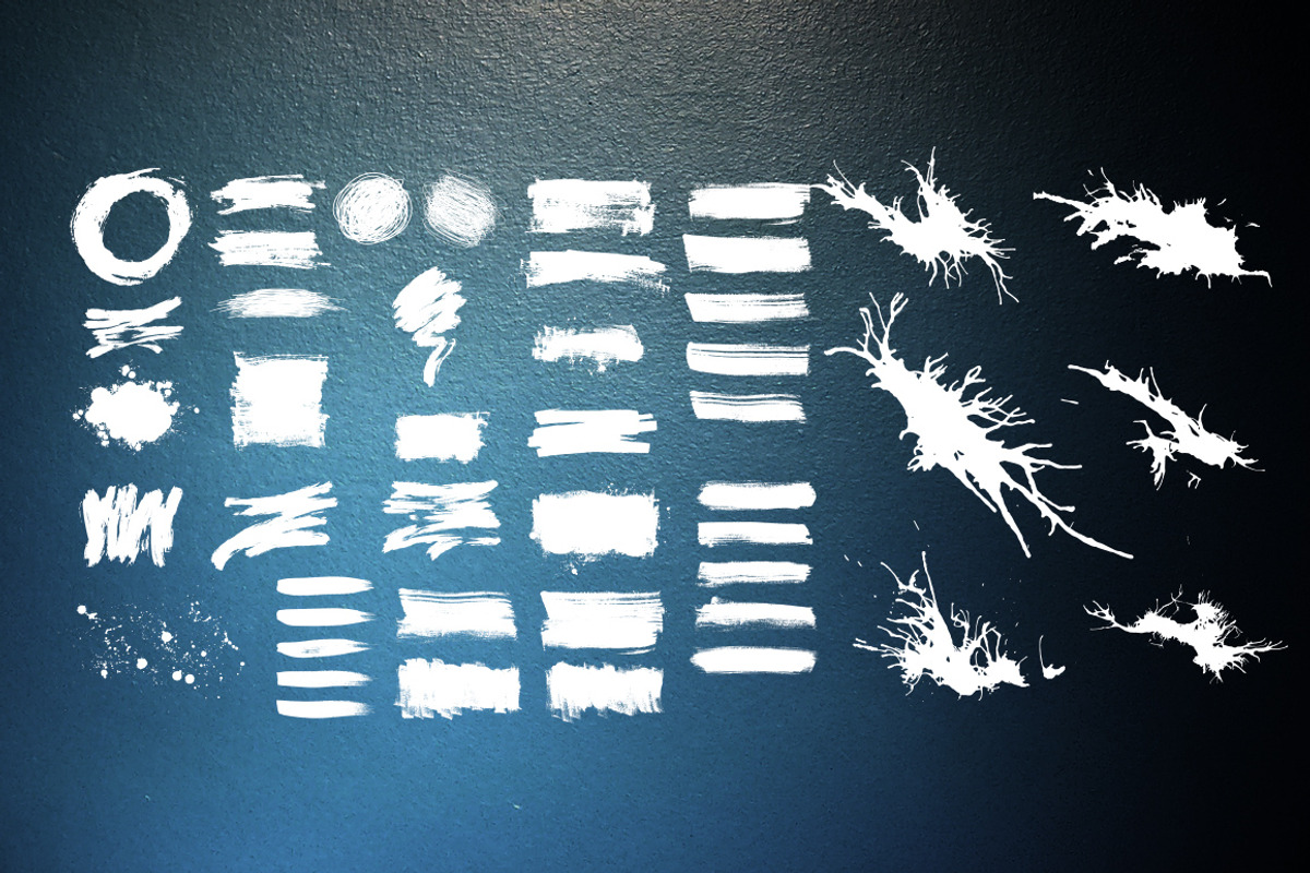 45 Grungy Paint Masks PSD, a Texture Graphic by lissius (Photo 8 of 8)