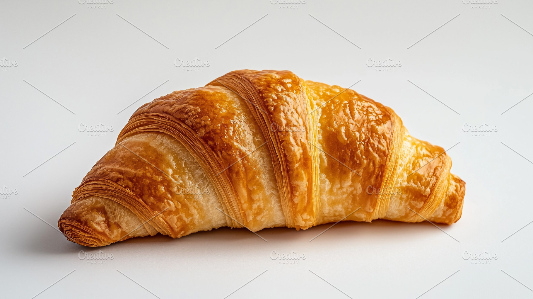 French croissant on white background, a Food & Drink Photo by MistyDay