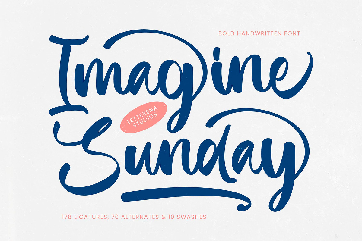 Imagine Sunday Bold Handwritten Font, a Script Font by Letterena Studios Script (Photo 1 of 20)
