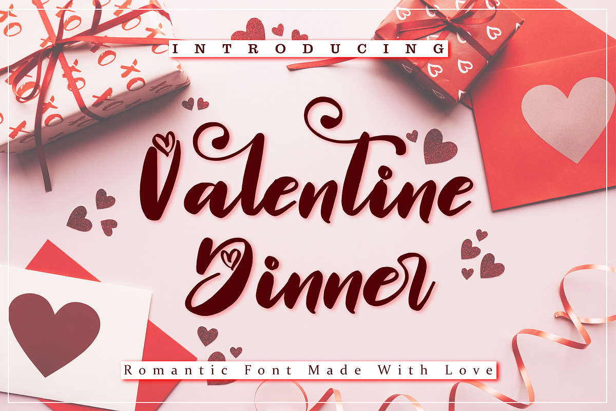 Valentine Dinner // Elegant Script, a Script Font by Aldedesign (Photo 1 of 10)