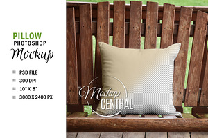 Country Rustic Pillow Mockup PSD