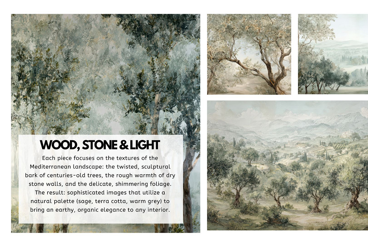 30+ Timeless Olive Grove & Mist, a Decorative Illustration by Virgo Studio (Photo 4 of 6)