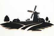 Dutch Windmill Field Set, an Illustration by Designs_River (Thumbnail 7 of 10)