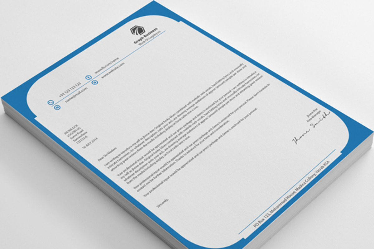 Clean Letterheads, a Stationery Template by shujaktk (Photo 2 of 5)