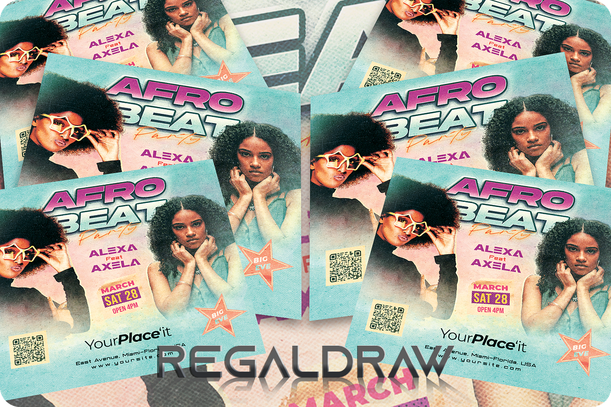 Afro Beat Party Flyer, a Flyer Template by regalDRAW (Photo 3 of 4)