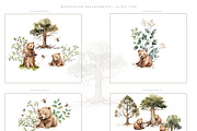 Watercolor Bears in the Forest Cute, an Animal Illustration by Pati Paints (Thumbnail 7 of 13)