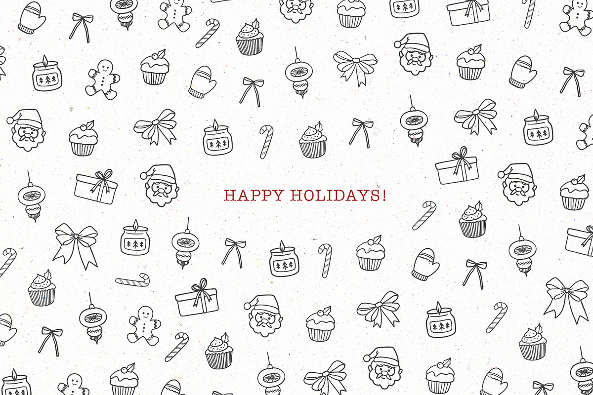 Hand drawn Christmas, vector doodles, a Seasonal Illustration by harmonia_green_art (Photo 8 of 9)